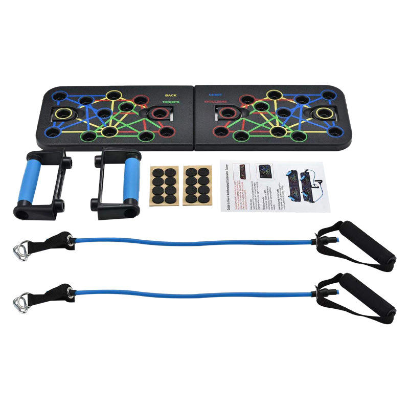 لوحة تمارين ضغط مع اربطة مقاومة (لاستيك) مجانا